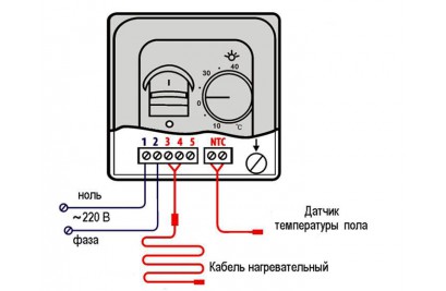 Механический терморегулятор для теплого пола RTC 70.26 (Белый)