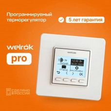 Программируемый терморегулятор WELROK PRO [Белый; 3 кВт; под рамку Schneider Unica]